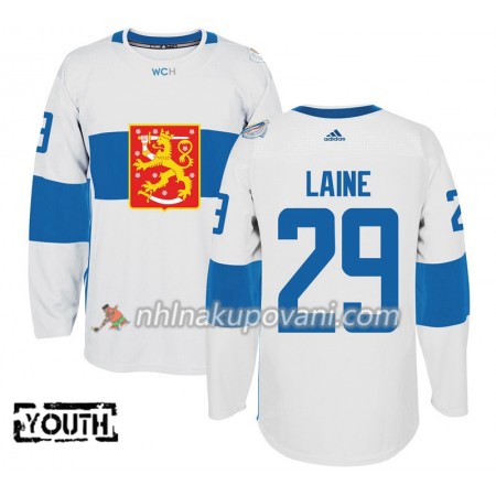 Finsko Dresy Patrik Laine 29 Světový pohár v ledním hokeji 2016 Bílá Premier - Dětské Finsko Dresy Patrik Laine 29 Světový pohár v ledním hokeji 2016 Bílá Premier - Dětské